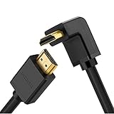 UGREEN HDMI Cable Right Angle 270 Degree Elbow HDMI Cord 4K Ultra HD 3D 1080P Ethernet and Audio Return ARC Compatible for Nintendo Switch Xbox PS5 PS4 PS3 PC Laptop TV 15FT