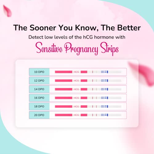 clinical guard 25 pregnancy tests early detection strips - sensitive amp accurate measurement within 5 mins -pregnancy test strips for women - hcg test strip kit- pruebas de embarazo