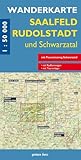  Wanderkarte Saalfeld, Rudolstadt und Schwarzatal: Mit Panoramaweg Schwarzatal (Wanderkarten 1:50.000)