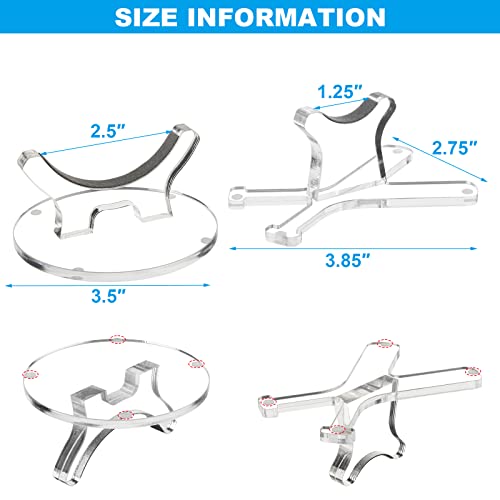 Cosmos 1 Set Desktop Baseball Bat Stand Acrylic Baseball Bat Desk Display Holder Softball Bat Storage Desk Rack For Memorabilia And Collectible, Fits Up To 2-5/8” Barrel Size (Transparent Clear) #TOP1