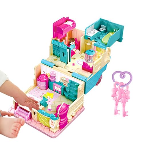 Casas de muñecas para niños | Villa con luz y también música | Juguete educativo de castillo | Para, niña, escuela, aula, dormitorio, sala de juegos, cumpleaños, vacaciones, jardín de infantes