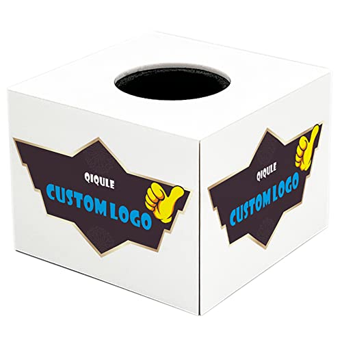 custom microphone logo cube mic flag Portable ABS Injection Molding Square Cube HD printed tempered film (white)
