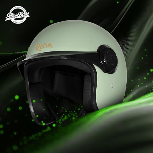Image of Steelbird SBH 65 Retro 3.0 DOT and ISI Certified Open Face Helmet for Men and Women