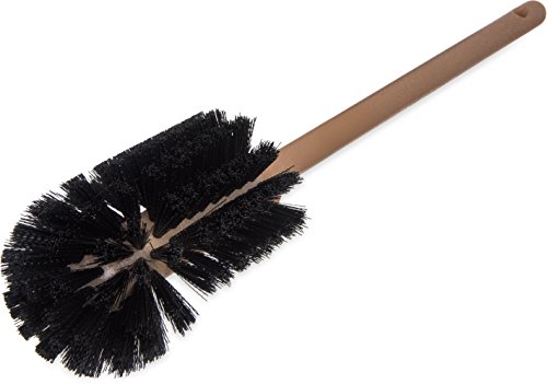 Carlisle 4014000 Flo-Pac Plastic Handle No-Splash Bowl Brush, Polyester Bristles, 6-1/2