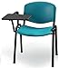 KARISMA - ISO Point D/2 + TAV, Sedia in Plastica Ufficio/Scuola più Tavoletta Ribaltina Scrittoio, Verde Acqua