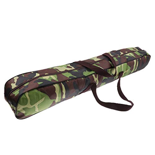 Baosity Foldable Tent Pole Rod Bag Organizer Carry Ultra Lightweight Packable Camping Duffel Bag with Zipper Handy Carrier - Camo 98cm, 13.5cm