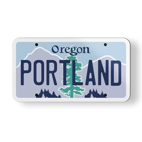 Imán decorativo estilo placa Oregon Portland 3.5" miniatura 1
