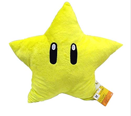 LAARNT 30cm Oreiller en Peluche de étoile Jaune，Coussin Confortable，Cadeaux pour Amis Enfants