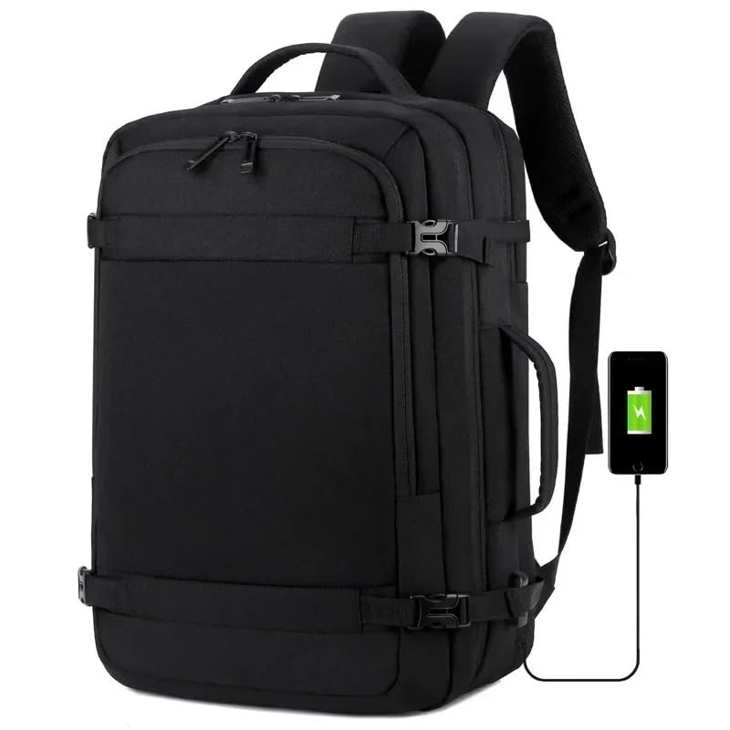 Mochila Executiva Confortavel Multifuncional Expansível Luke - 40L – Porta USB – Notebook até 17”