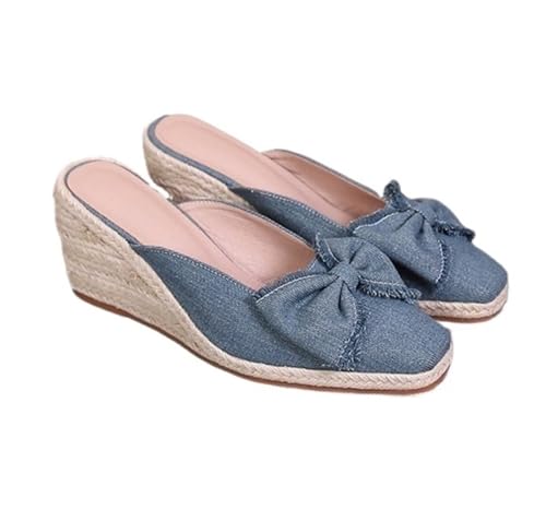 Women's sandals square toe wedge heel thick sole high heel