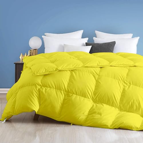 Image of Day Care - 600 GSM Hotel Quality-Down Alternative Microfiber Comforter for Heavy Winter Double Bed Comforter /Blanket /Rajai (90 inch x 100 inch Inches /228cm x 228cm) - Comforter Double Bed|Venila Yellow