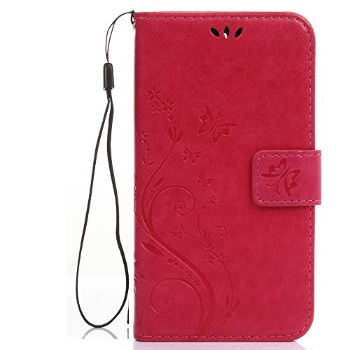 J1 2016 Case, Galaxy Amp 2 Case, Galaxy Express 3 /Luna Case,Harryshell(TM) Flower PU Wallet Leather Protective Case Cover with Card Slots for Samsung Galaxy J1 2016/ Amp 2/Express 3/Luna