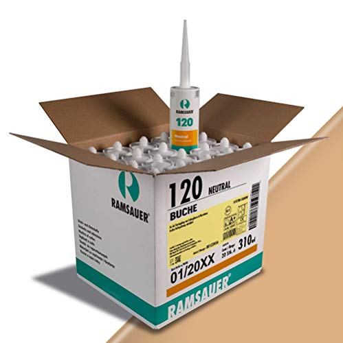 Preisvergleich Produktbild Ramsauer 120 Neutral 1K Silikon Dichtstoff, 20 Stück im Karton (Buche)
