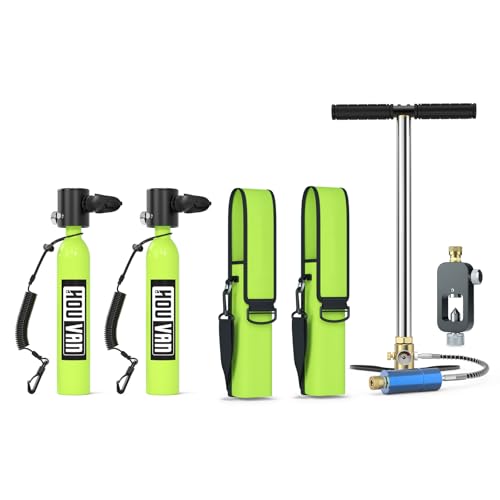 HOUVAN Mini Scuba Tank 0.5L Capacity Inflatable Diving Tank DOT Certified Up to 10 Minutes of Underwater Breathing Portable Scuba Tank up to 33feet for Underwater Work/Underwater Recreation