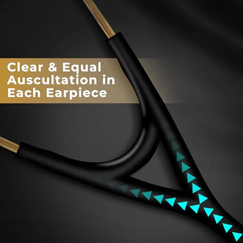 Image of Otica Gold Finish Master-Style Cardiology Stethoscope, Premium Acoustic Performance, Durable Design, Ideal for Doctors, Nurses, EMTs, Medical Students (Yellow)