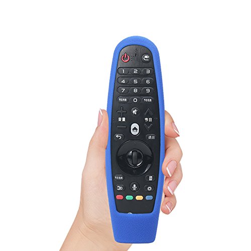 Silicone Lg Magic Remote Cover Compatible With Lg Magic An-Mr600/Mr650/Mr19Ba/Mr20Ga Lg Tv Remote Cover Protective Skin Holder Washable Dirt-Proof Anti-Lost With Remote Loop(Blue) #TOP3
