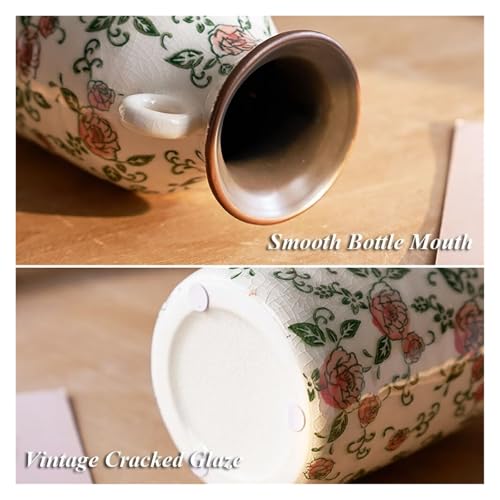 Vase pichet en céramique craquelée pour sublimer vos roses - 6