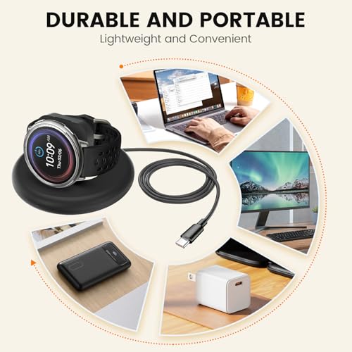 Image of Charging Stand Compatible with Amazfit Active 2 /2s Bip 6 Charger, Adjustable Foldable Magnetic Charging Station Dock for Smartwatch