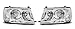 Headlights compatible with Toyota Land Cruiser Fj100 1998 1999 2000 2001 2002 2003 2004 GV-1583 Front Lights Car Lamps Headlamp Headlamps Driver And Passenger Side Complete Set Headlight Chrome