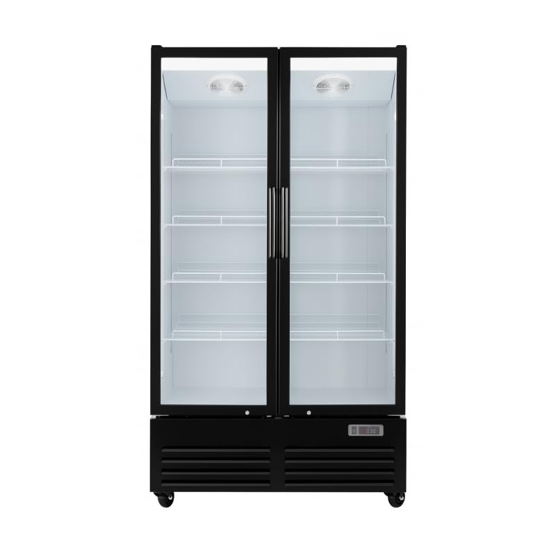 Armoire à Boissons Réfrigérée 2 Portes 750 Litres Intérieur Blanc