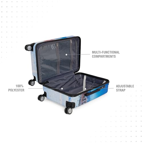 Image of Baomi Printed Blue Hard 26 inch Medium Trolley