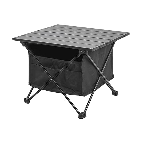 Mikinona Portable Folding Desk for Camping Lightweight Collapsible Outdoor Table Easy Setup for Picnics Bbqs Travel Beach Activities Multi Functional Design with Storage