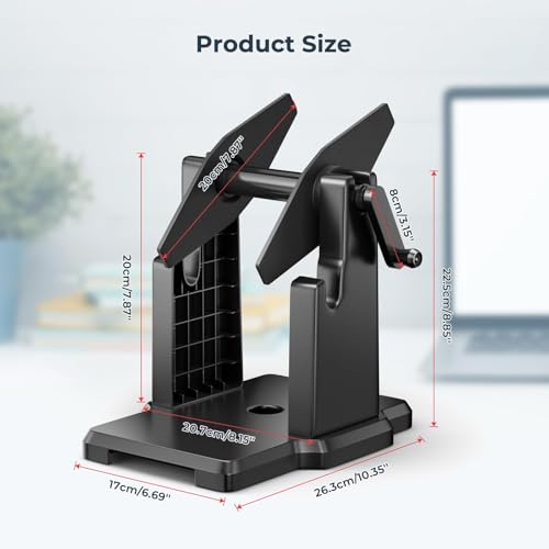 Image of MUNBYN External Rolls Label Holder, 2 in 1 Fan-Fold Stack Paper Holder for Desktop Thermal Label Printer (Pack of 2)