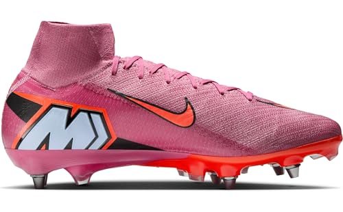 Nike Mercurial Superfly 10 Elite SG-PRO High-Top-FußBallschuh, Scarpe Da Calcio Uomo, Magic Flamingo Black Total Crimson, 42.5 Eu - 12
