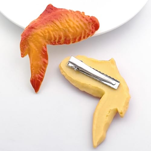 2 Piezas Pinzas de Pelo con Forma de Alitas de Pollo miniatura 2