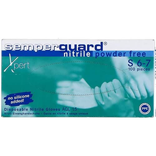 KALISEPT SEMPERGUARD - Lot de 10 boites de 100 - Taille S - Gants Nitrile médical et de l’industrie de haute qualité, normes en vigueurs. (non poudrés) Cover