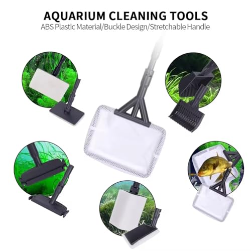 Grattoir à algues et kit d'outils de nettoyage d'aquarium complet - 6