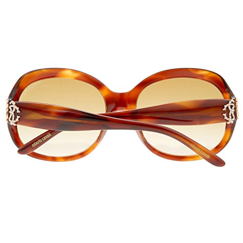 Roberto Cavalli Women's RC529 Round Sunglasses,Blonde Havana Frame/Gradient Brown Lens,one size3