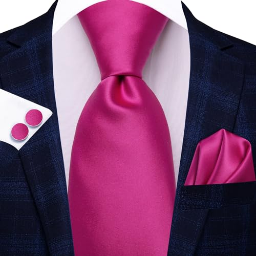 Image of Hi-Tie Men 63inches Tie Set Extra Long Necktie Paisley Tie Pocket Suqare Cufflinks Big and Tall Men Tie
