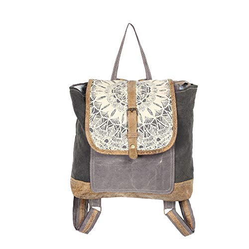 Myra Bag Daisy Delight Upcycled Canvas Backpack S-1287 #TOP3
