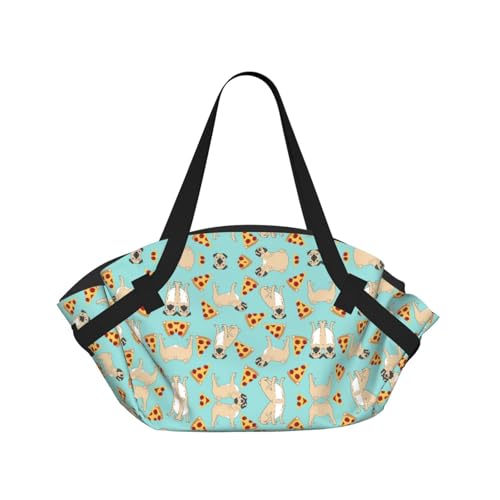Manta de playa redonda plegable en bolsa de mano de 94 cm para camping y festival