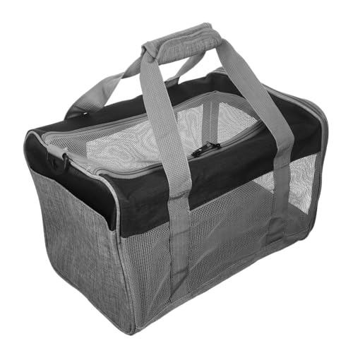 GRIRIW 折りたたみ可能な 通気メッシュ採用 ペットキャリーバッグ 軽量で快適な 小型犬猫用 旅行用キャリーケース ポケット付き 子犬子猫