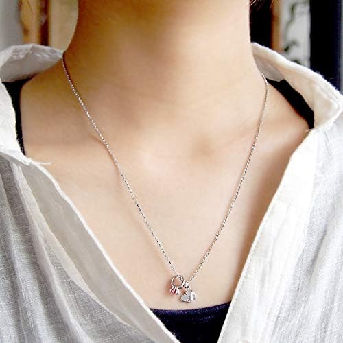 Amazon スヌーピー Snoopy ベビーリング ネックレス 誕生石ネックレス 誕生石 24金加工 ホワイトゴールド 10月 ライトローズ 並行輸入品 ネックレス 通販