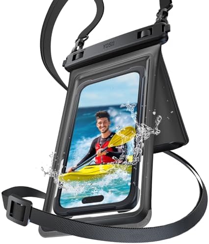 YOSH IPX8 Pochette Étanche Smartphone [Doubles Poches 3D], 7,5" I...
