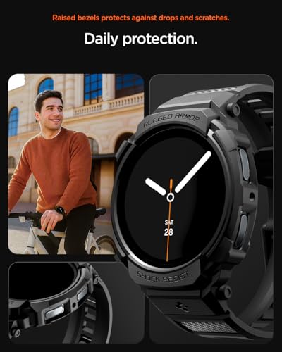 Spigen Rugged Armor Pro Case with Strap for Samsung Galaxy Watch 9/8 44mm - image 7