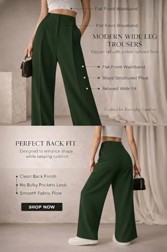 Image of Twill Regular Fit High-Waist Korean Trousers for Women & Girls | Casual Pants Outings