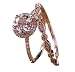 Zhiwen Fashion Elegant Women 18K Rose Gold Filled Morganite Pink Gemstone Wedding Bridal Ring Set（Size 6-10） (US Code 7)