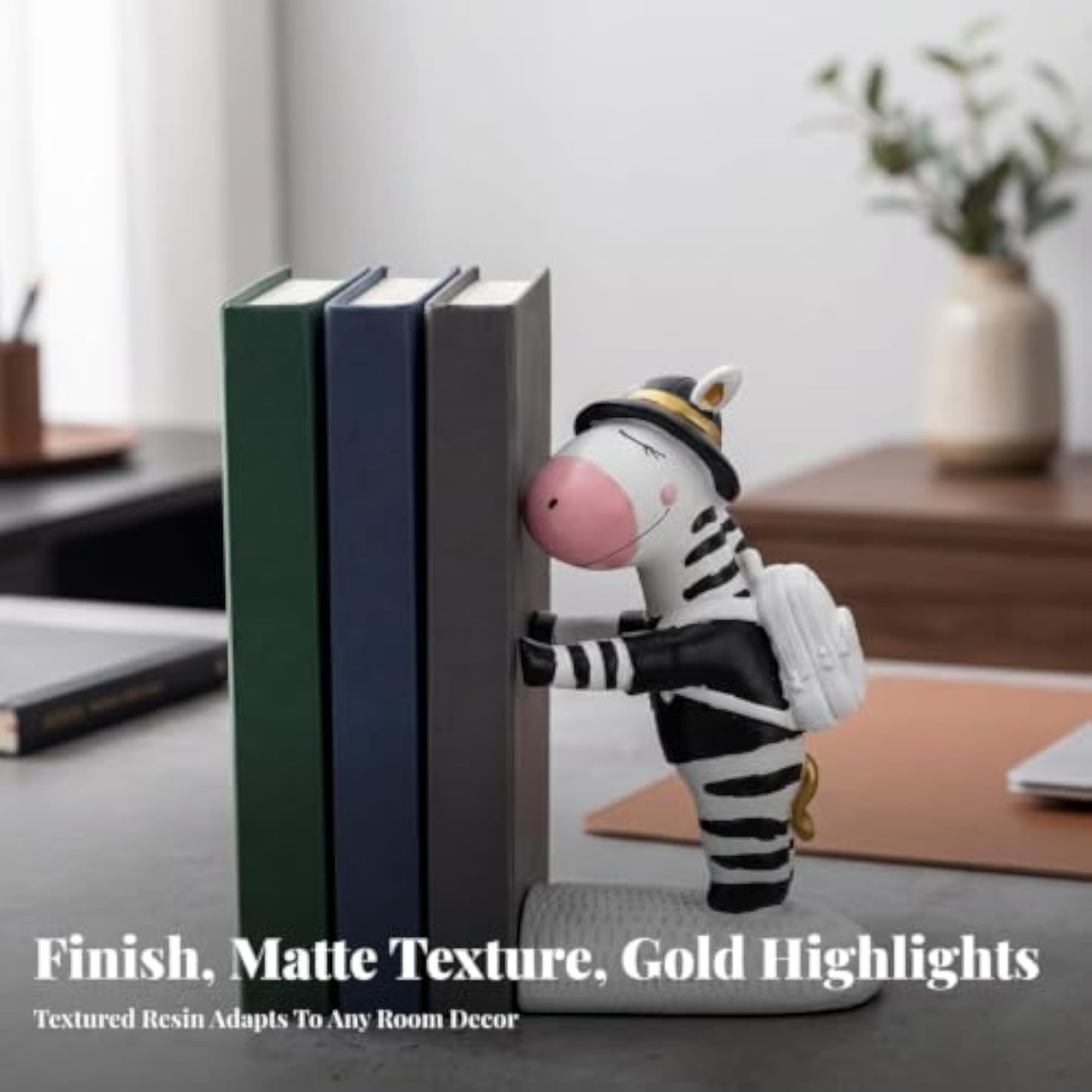 Sturdy Horse Bookend, Playful Animal Bookend