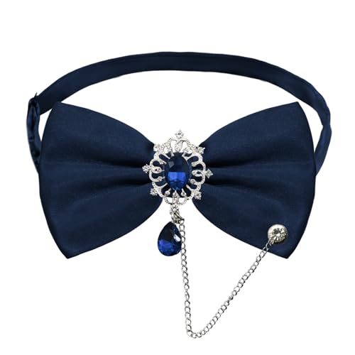 Image of Bow Ties for Men with Crystal, Pre-tied Adjustable Mens Bow Tie Sparkly Bowtie for Formal Suit Tuxedo Wedding Party