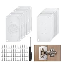 16 Stk Schrank Scharniere Reparaturplatten, Schranktüren Scharnier Reparaturset Edelstahl, für Möbel, Schrank, Schublade, Fenster, Reparatur Platten, mit Schraubendreher