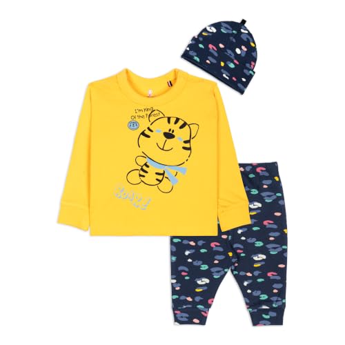 Image of Real Basics Cotton Clothing Sets for Boys & girls - Unisex Clothing sets Full Sleeve T-shirt Pant & Cap
