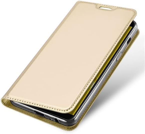 ConnectPoint Hard Flip Cover for Samsung Galaxy S6 Edge, Leather Wallet Book Flip Folio Stand View Cover with Card Slots and Magnetic Closure for Samsung Galaxy S6 Edge 5.1" - Gold