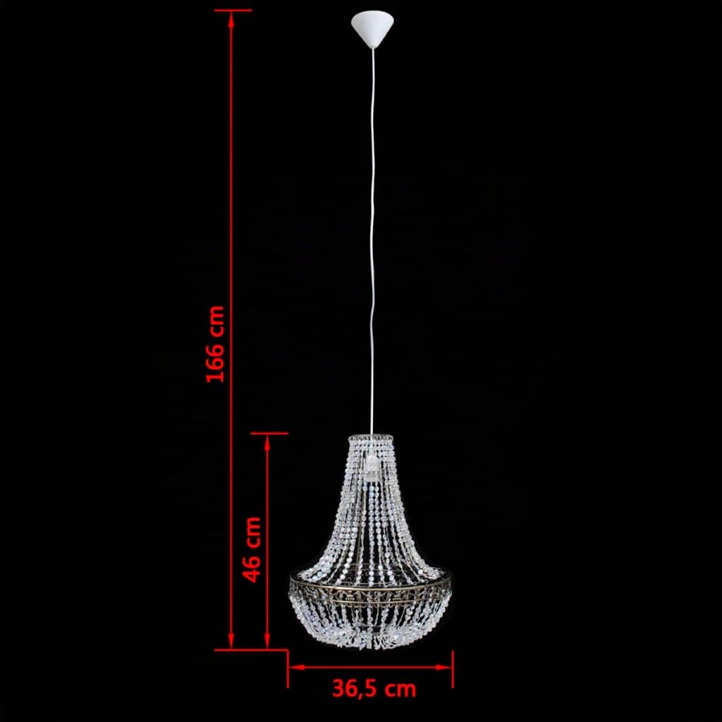 vidaXL Lámpara de Araña Colgante, Luz de Techo Decorativo, Candelabro Colgante, Accesorio de Iluminación para Hogar Casa Salón, 36,5 x 46 cm