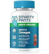 SmartyPants Multivitamin for Men, Organic Gummies: CoQ10, Methylfolate, Omega 3 (ALA), Vitamin D3...