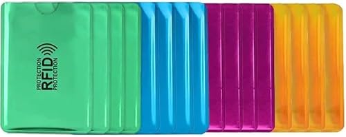 Generic Funda de Protección para Tarjetas de Crédito x 2, Adulto, Unisex-adultos, Multicolor, Bloqueo RFID/NFC