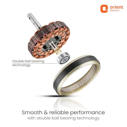 Image of Orient Electric 1200 mm Apex Prime| 5 Years Warranty by Orient | 350 RPM Motor Speed | BEE 1-Star Rated Energy Efficient Fan| Rust-Proof Aluminium Blades| Ceiling fan for home| Smoke Brown, Pack of 1